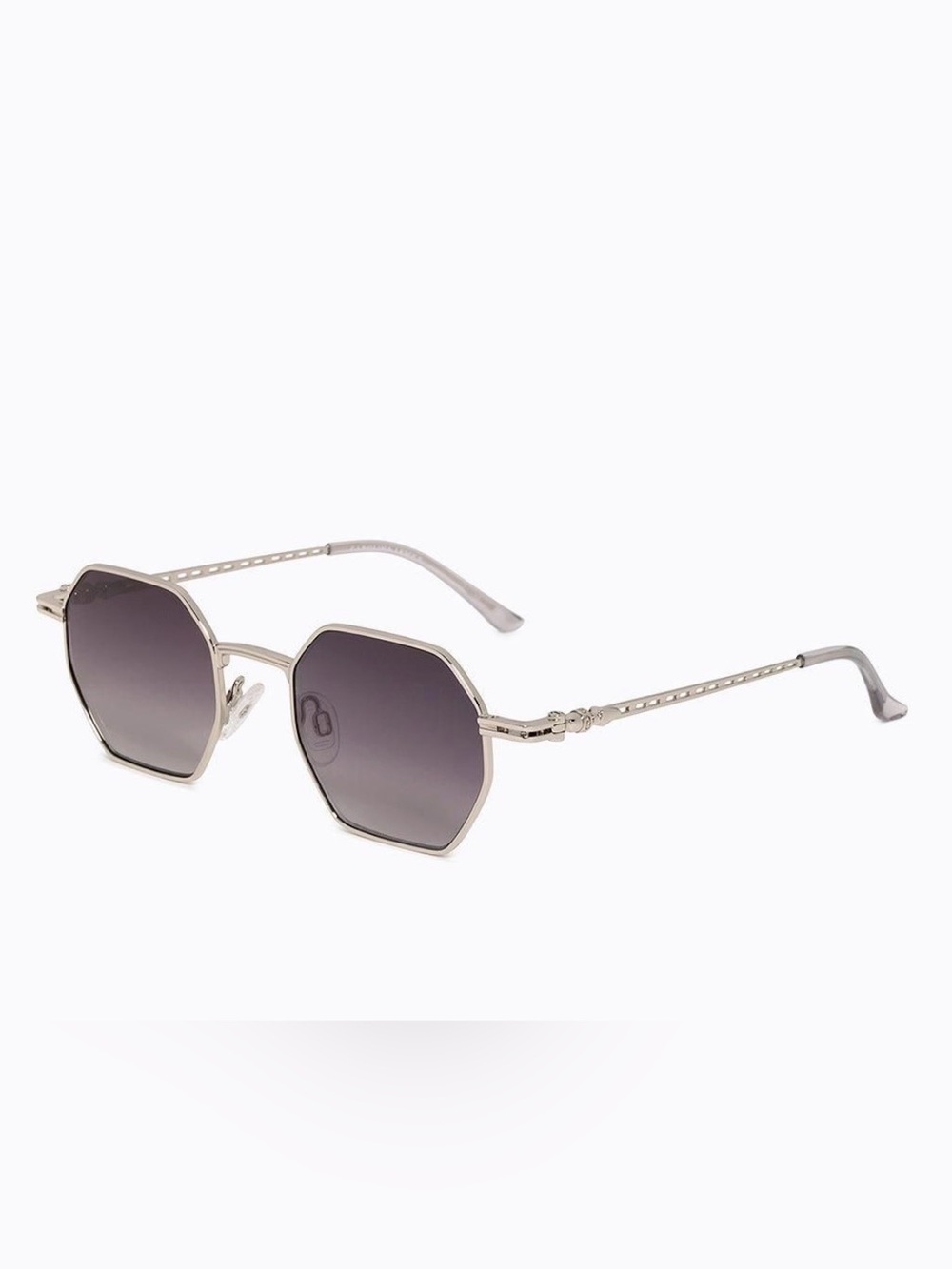 NEW Carolina Lemke Opek Silver Geometric Black Lenses Sunglasses Unisex CL3487